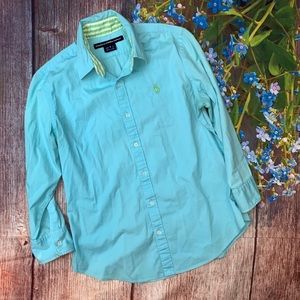 Ralph Lauren Sport Light Blue Women’s Buttoned Top